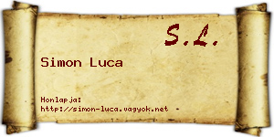 Simon Luca névjegykártya
